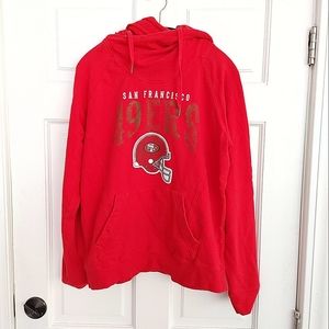 NFL San Francisco 49ers cowl neck hooded sweatshirt